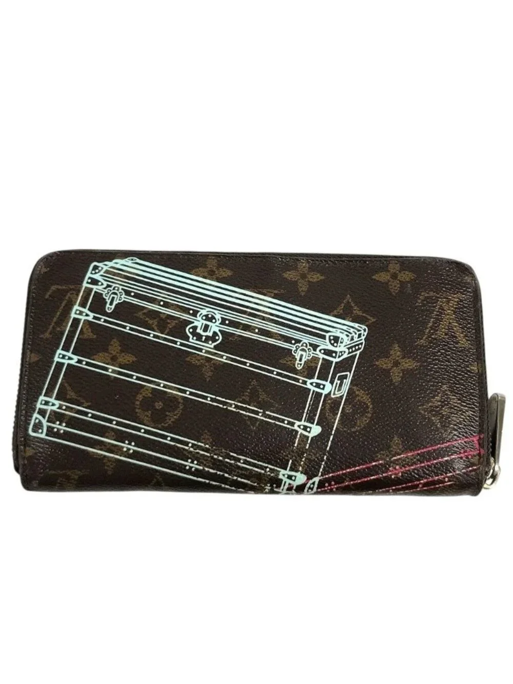 Louis Vuitton Wallet Zippy Monogram Canvas Brown
